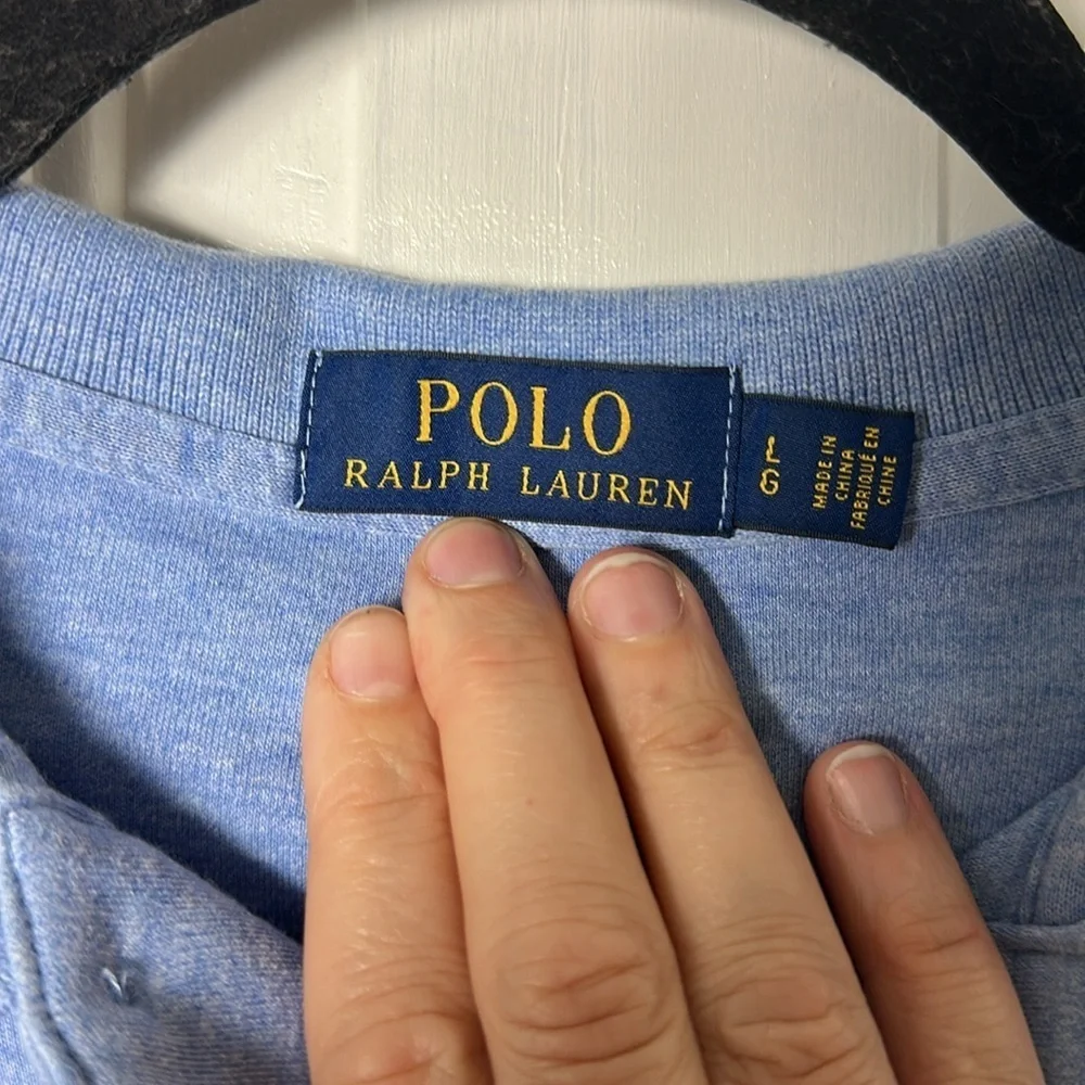 Polo Ralph Lauren Short Sleeve Polo Shirt Large Light Blue